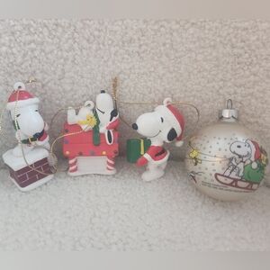Peanuts Snoopy Holiday Ornament Collection - Set Of Four